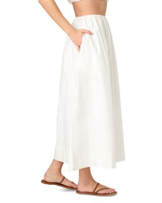Nomi Cotton Ruched Midi Skirt