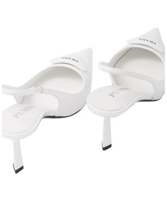 Prada Women's Brushed Leather Slingback Pumps | Bloomingdale's