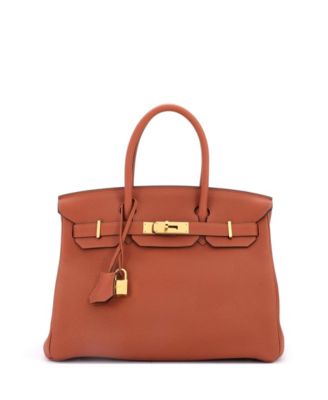Pre-Owned HERMÈS - Birkin 30 Handbag Brown Togo with Gold Hardware