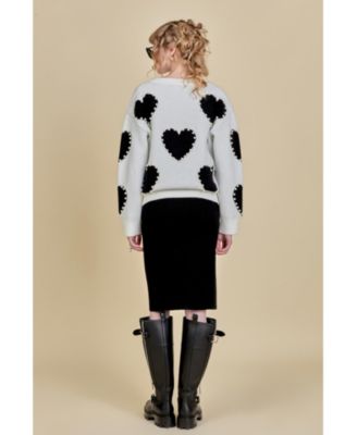 Women's Long-Sleeve Heart Sweater