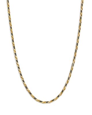 Streamline&reg; Faceted Chain Necklace in 18K Yellow Gold with Forged Carbon, 4.3mm