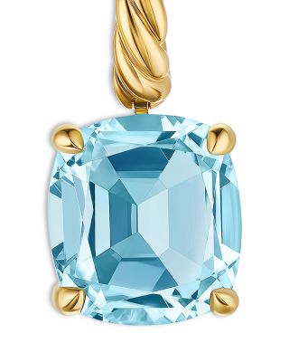 Marbella Drop Earrings in 18K Yellow Gold with Gemstone, 25mm