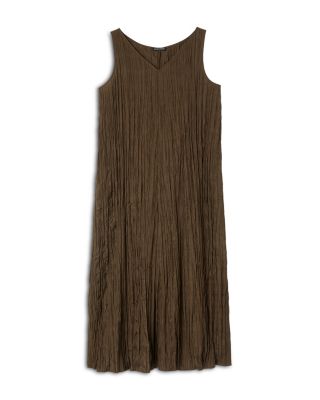 Crushed Silk Midi Dress