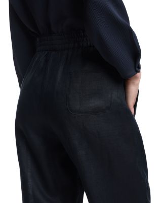 Elasticated Waist Linen Trousers