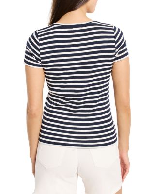 Scoop Neck Stripe Tee