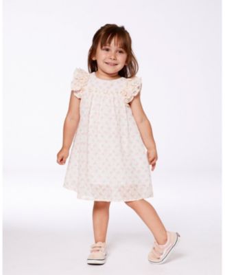  Girls' Printed Dress with Frills - Little Kid
