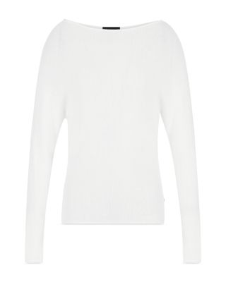 Cotton Raglan Sleeve Ribbed Sweater