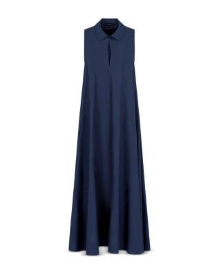 Poplin Sleeveless Midi Dress