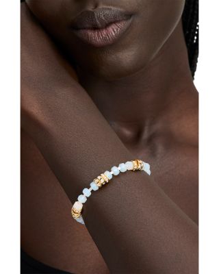 Mixed Stone Beaded Slider Bracelet