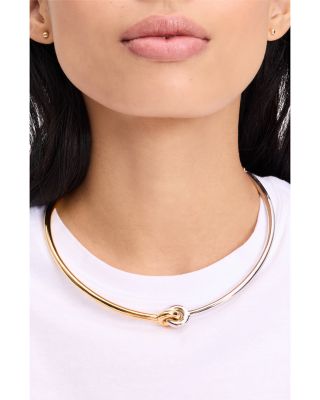 kate spade new york Interlock Structured Collar Necklace, 16"-19"