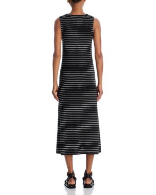 The Knit Stripe Button Tank Dress