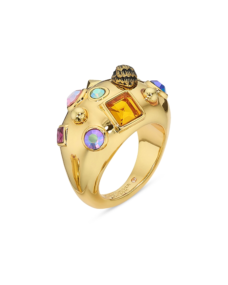 Kurt Geiger Multicolor Mixed Cut Stained Glass Statement Ring