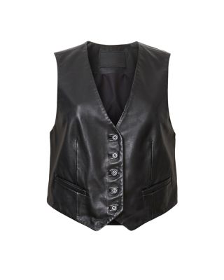 Arla Lea Leather Waistcoat
