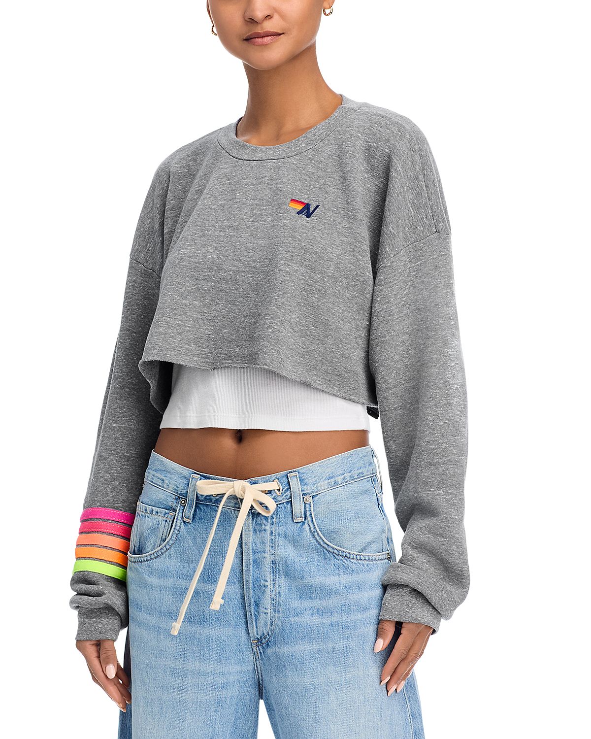 Aviator Nation Cropped Sweatshirt - Exclusive