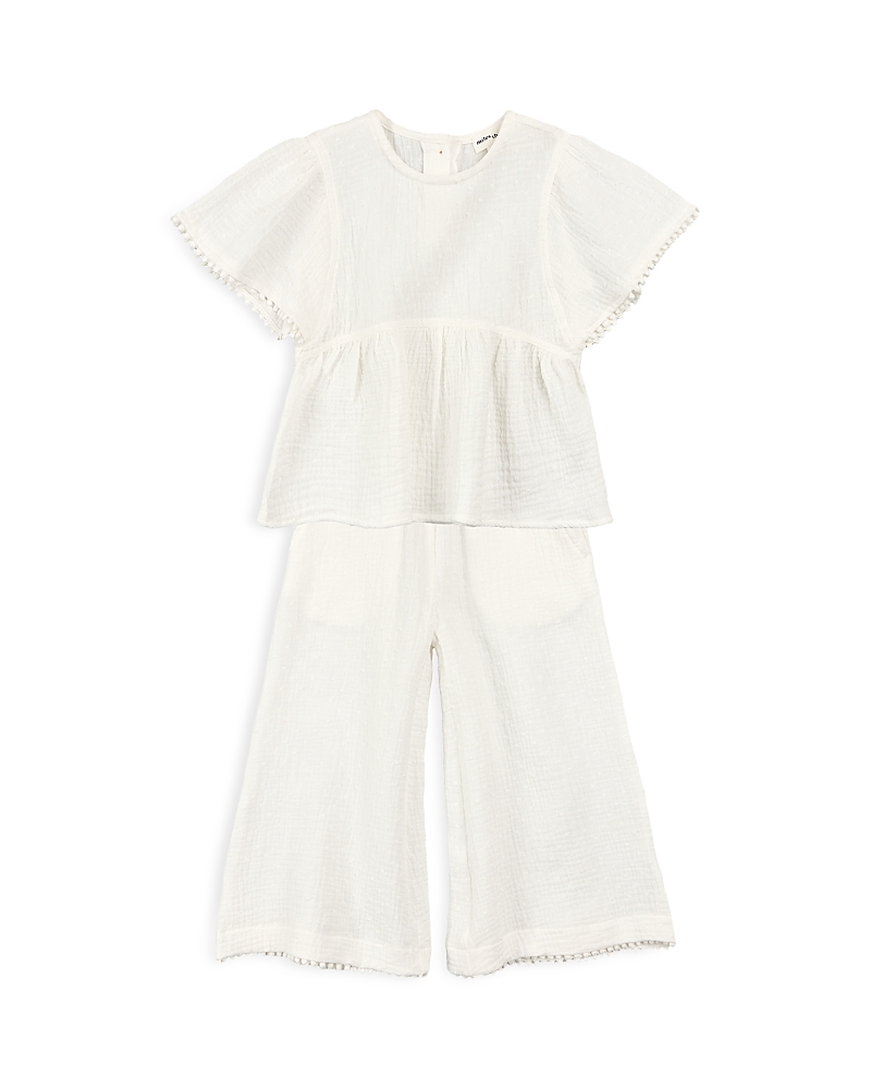 Shop Miles The Label Girls' Flowy Top & Pants Gauze Lounge Set - Little Kid