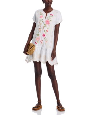 Relaxed Linen Flounce Dress