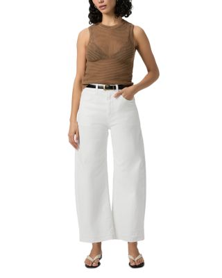 Arellia Ankle Barrel Leg Jeans in Tonal Ecru