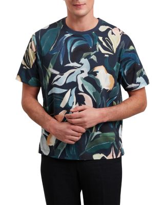 Almoi Short Sleeve Floral Print Tee