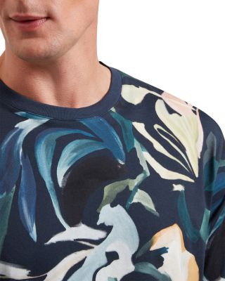 Almoi Short Sleeve Floral Print Tee