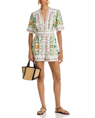 Folk Floral Romper - Exclusive