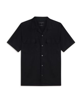 Whether Short Sleeve Double Pocket Regular Fit Button Down Shirt