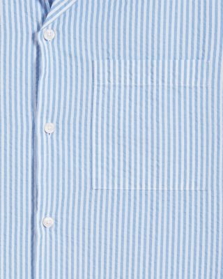 Ellyson Short Sleeve Seersucker Relaxed Fit Button Down Shirt