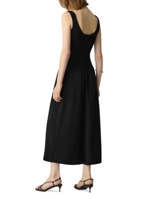 Midi Dress in Textured Cotton-Blend