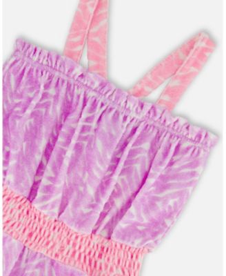 Girls' Printed Terry Cloth Romper - Little Kid