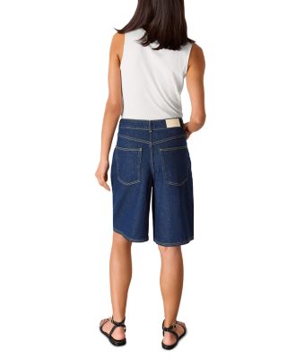 Wide Leg Denim Shorts