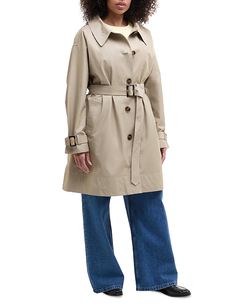 Barbour Plus Maia Trench Coat In Sand