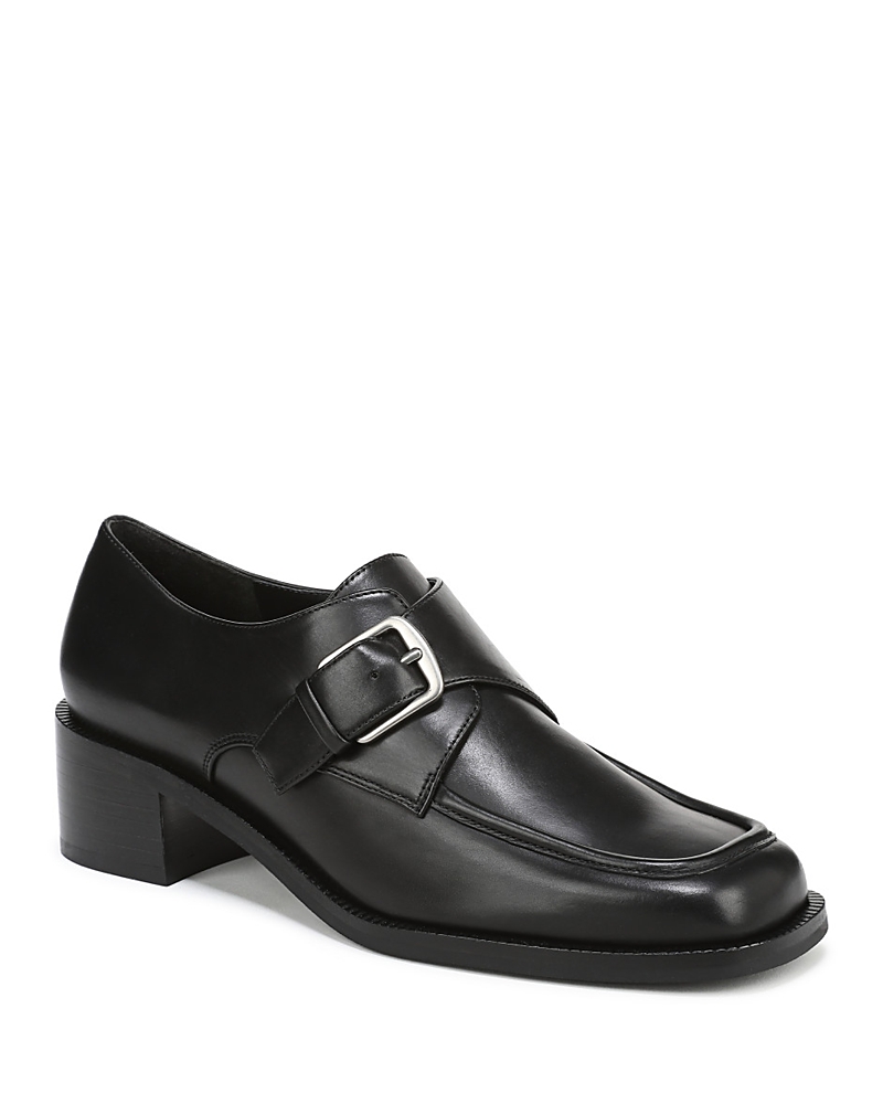 Vince Lennox Monk Strap Shoe In Black