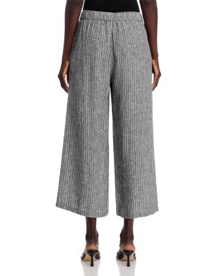 Linen Wide Leg Cropped Pants