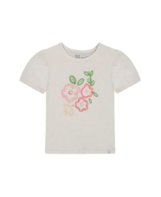 Deux par Deux - Girls' Organic Cotton Tee with Puff Sleeve - Big Kid