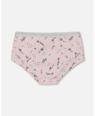 Girls' Printed Organic Cotton short Panty - Little Kid, Big Kid