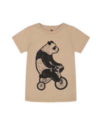 Deux par Deux - Boys' Organic Cotton Graphic Panda Tee - Little Kid, Big Kid