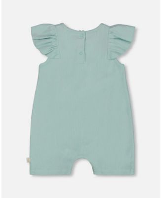 Girls' Organic Cotton Romper with Frills - Baby
