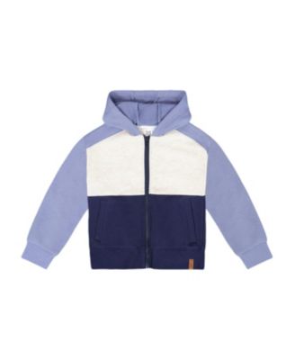 Boys' French Terry Color Block Full Zip Hoodie Sweatshirt - Little Kid, Big Kid