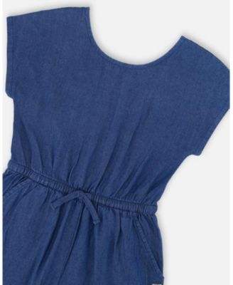 Girls' Chambray Jumpsuit - Little Kid