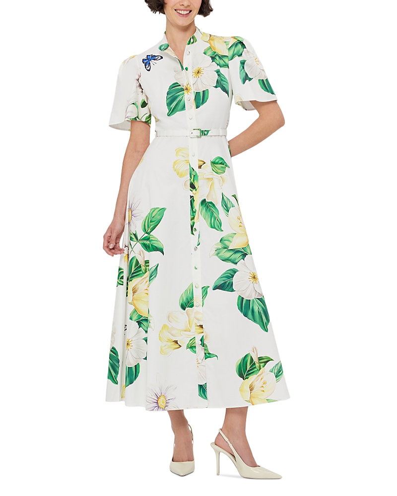 Shop Leo Lin Bianca Short Sleeve Midi Dress