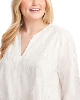 Three Quarter Sleeve Embroidered Tunic