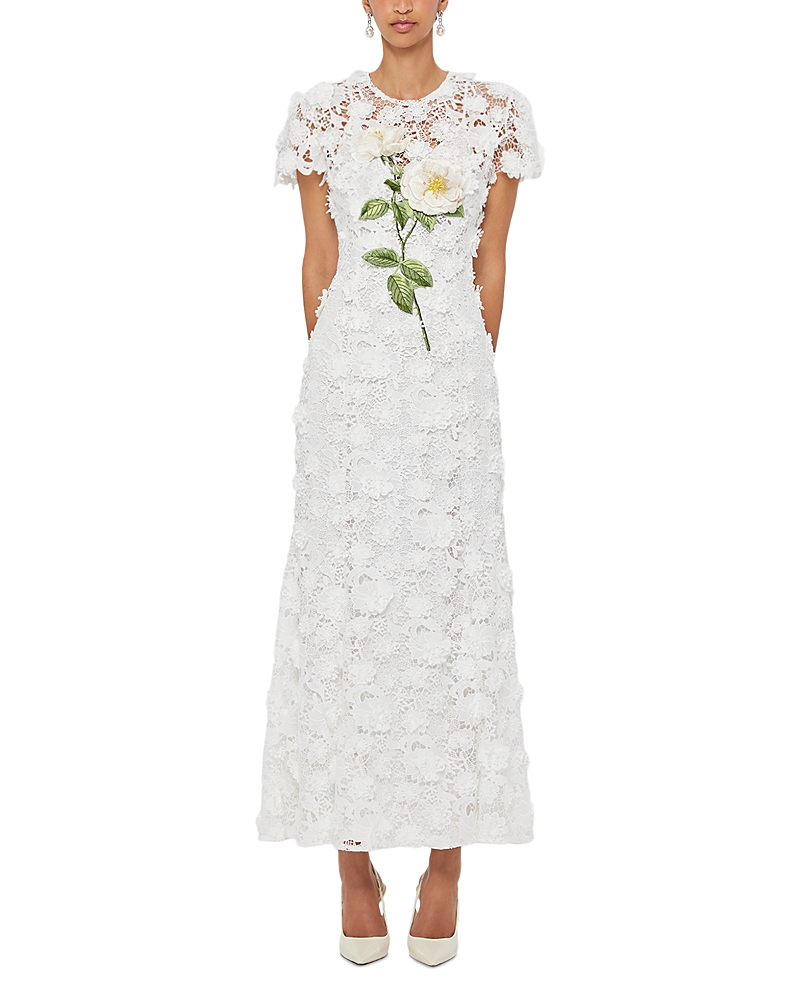 Shop Leo Lin Monique Embroidered Lace Maxi Dress