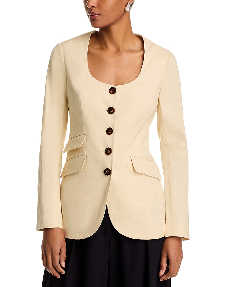 RAG & BONE RAG & BONE ROSLYN LINEN COLLARLESS BLAZER