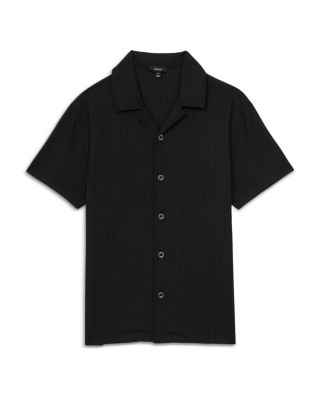 Relaxed Fit Textured Short Sleeve Camp Shirt