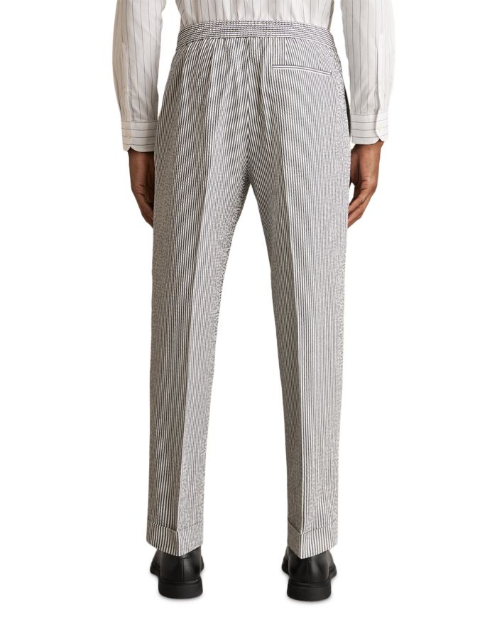 Drawstring Pinstripe Seersucker Trousers