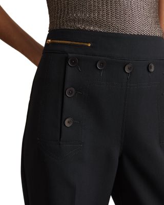 Sidney Wide Leg Button Detail Trousers