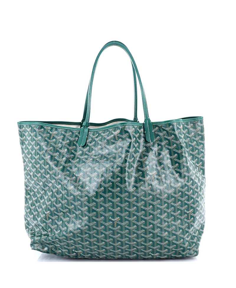 Pre-owned Pre-owned Goyard Goyard Gm Saint Louis Tote Coated Canvas In Green