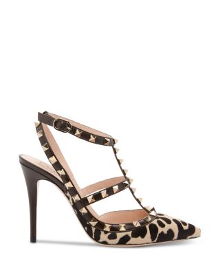 Women's Rockstud Calf Hair Pumps