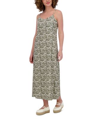 Linen Blend A Line Slip Dress