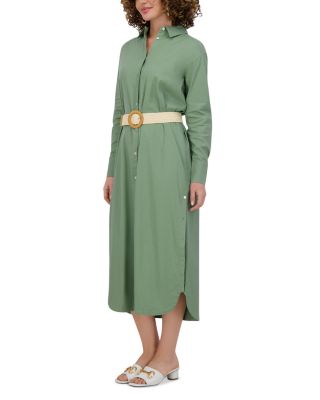 Linen Blend Shirt Dress