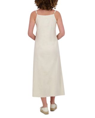 Linen Blend A Line Slip Dress
